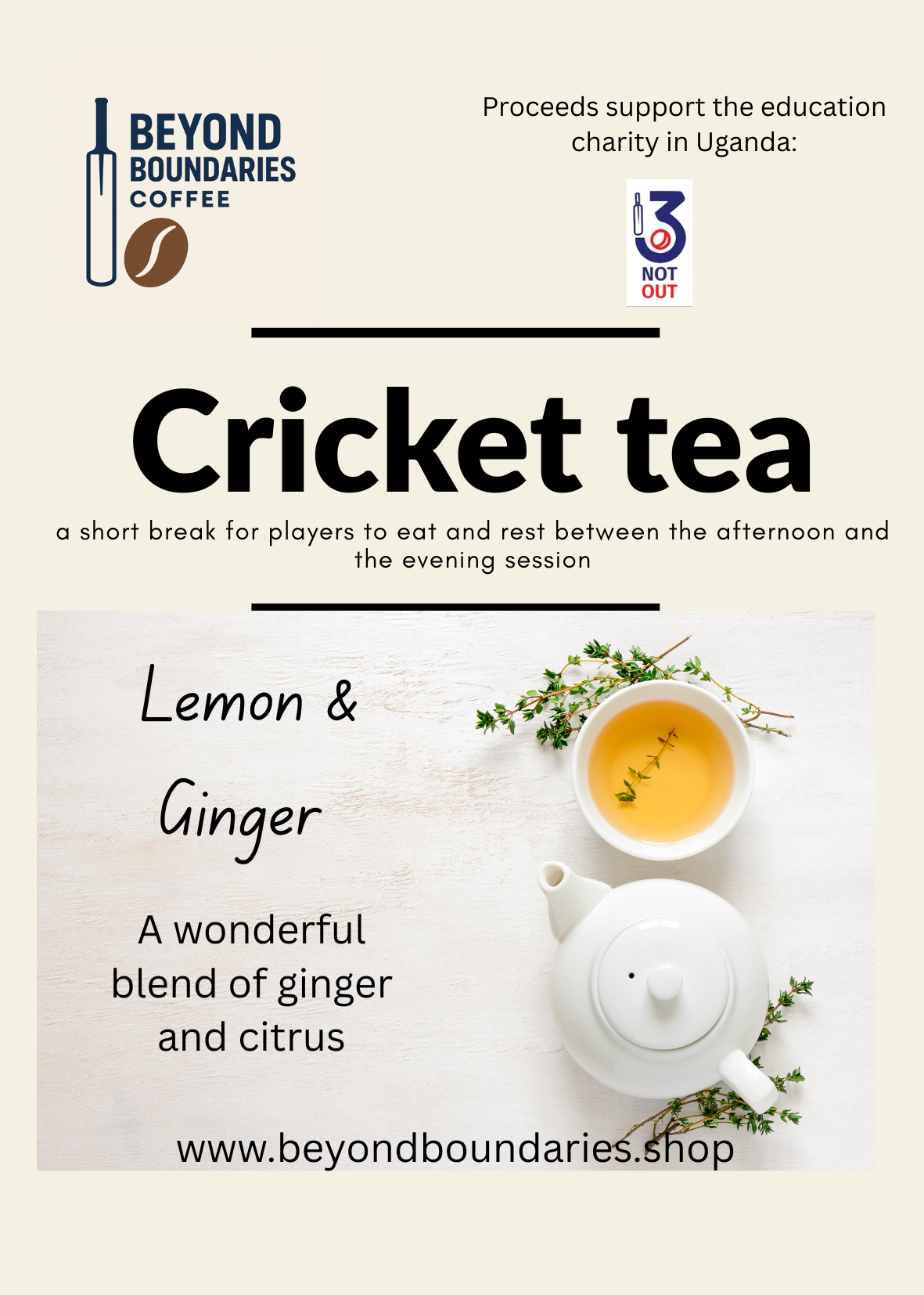 Cricket Tea - Lemon & Ginger - 25 bags